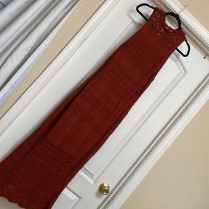 Anthropologie Mock Neck Crochet midi dress. Size XL.